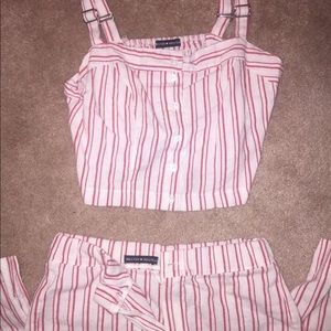 Red and white Brandy Melville set